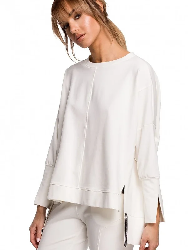 Sweatshirt Moe Hoodie with Rolled Sleeves Casual Relaxed
