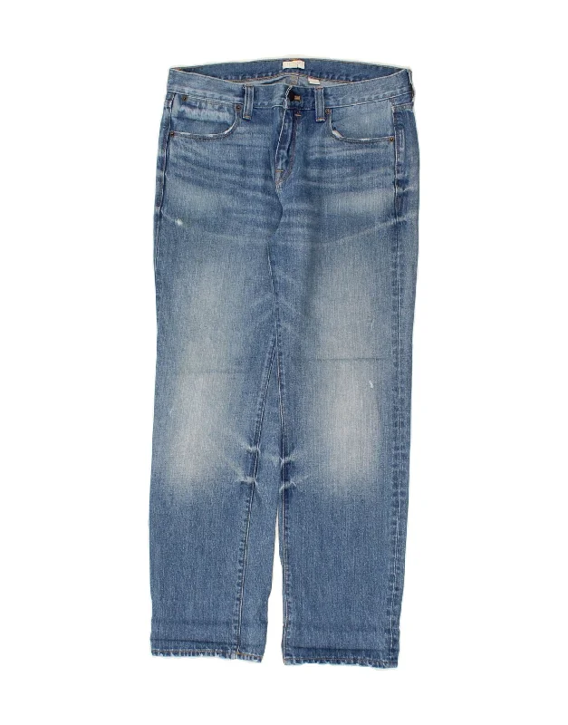 J. CREW Womens Straight Jeans W28 L30 Blue Cotton Chic Vintage-Inspired Denim Jeans