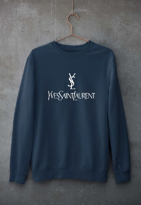 Yves Saint Laurent_YSL Unisex Sweatshirt for Men/Women Hoodie with Hem Frayed Vintage Worn