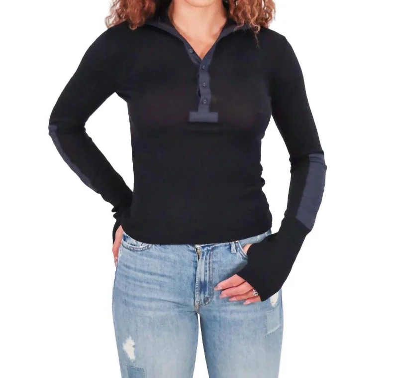 Drew Pullover Sweater In Noir Oversized Loose Flowy