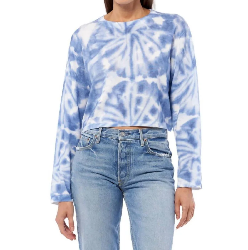 Blake Sweater In Azure Spandex Blend Rayon Blend Denim Blend