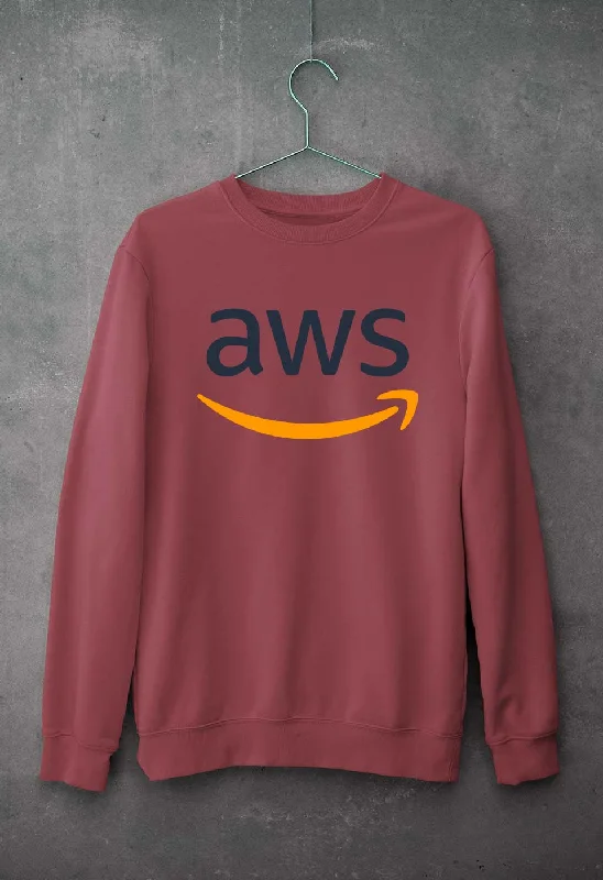Amazon AWS Unisex Sweatshirt for Men/Women Hoodie with Reflective Safety Nightwear