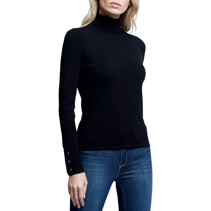 Odette Sweater In Noir Chenille Fabric Brocade Fabric Lace Fabric