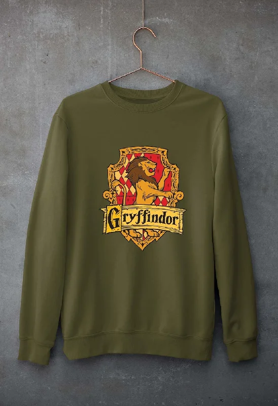 Harry Potter Gryffindor Unisex Sweatshirt for Men/Women Hoodie with Raw Hem Edgy Unfinished