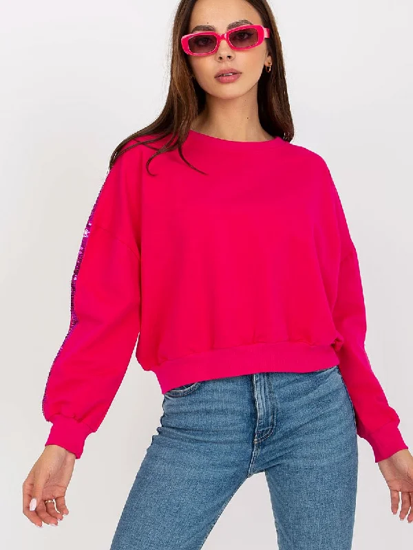 Sweatshirt Rue Paris Hoodie with Hem Elastic Stretchable Comfortable