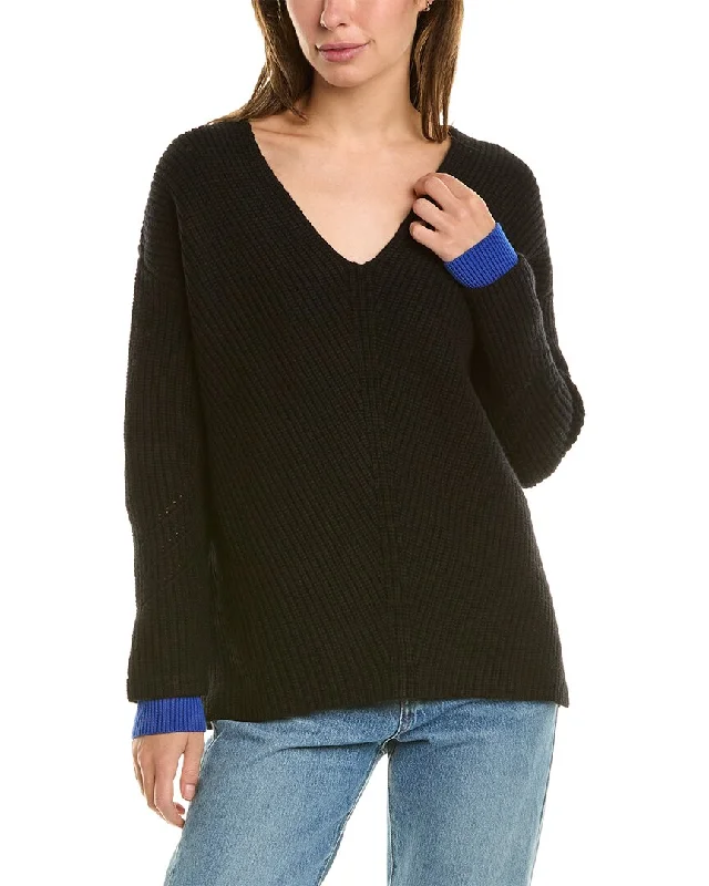ASKK NY Chunky V-Neck Sweater Thin Thick Dense