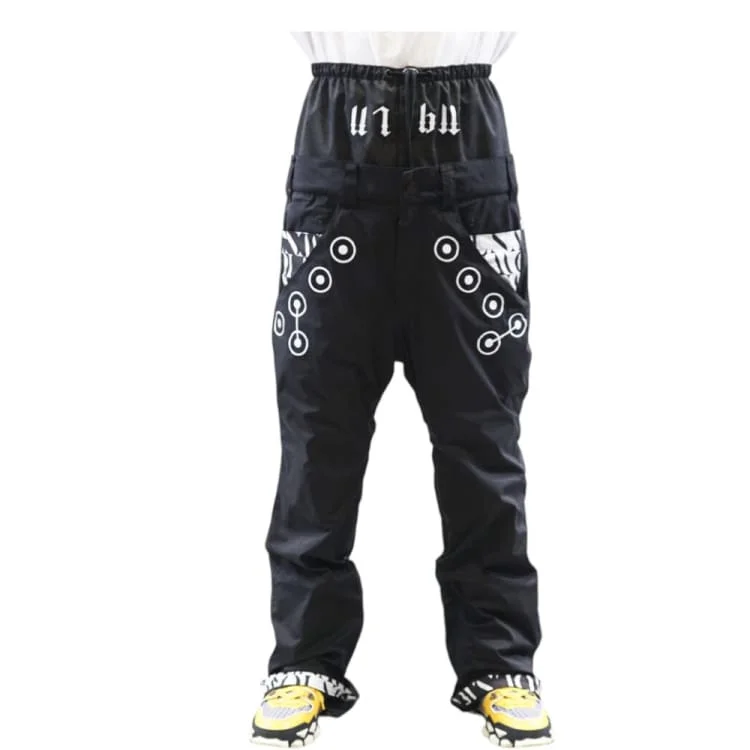 Marqleen Platinum Snow Pants-BLACKSTR (Japanese Brand) [Unisex] Trendy Velvet Pants