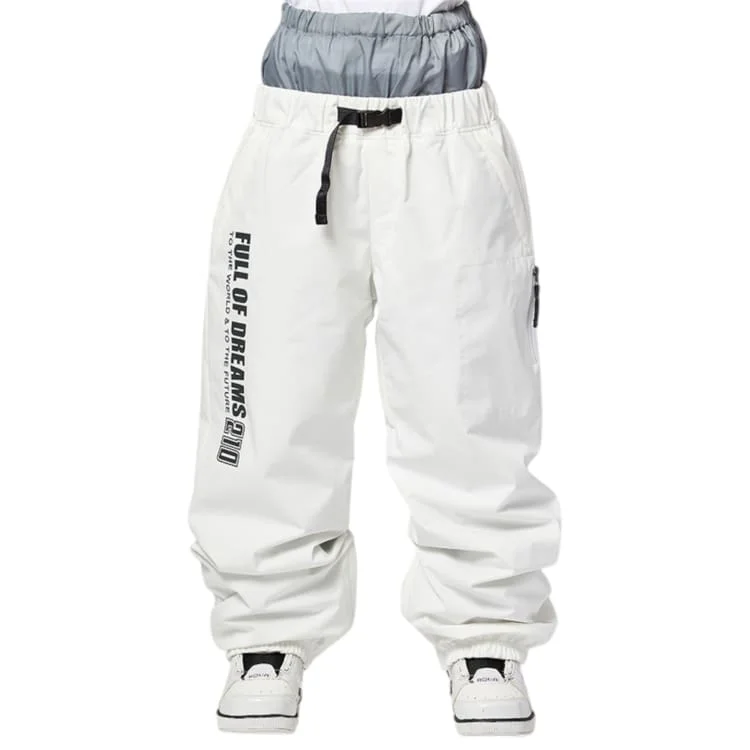 Nima Unisex Snow Pants-WHITE (Japanese Brand) Lightweight Linen Pants