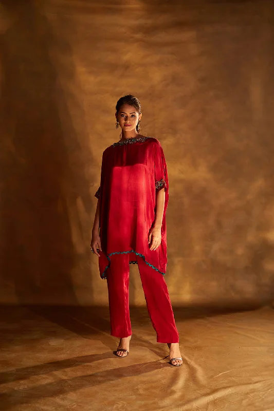 Embellished Kaftan with Pants Trendy Palazzo Pants