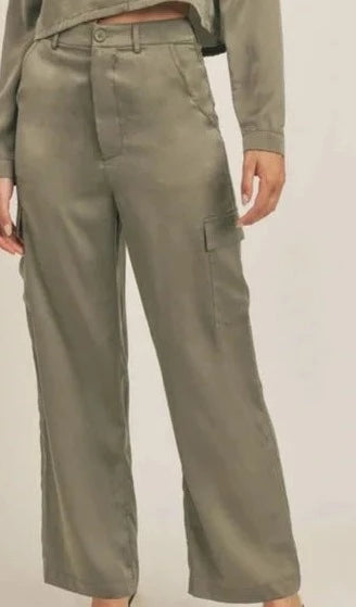 Satin Style Pants Stretch Fit Pants