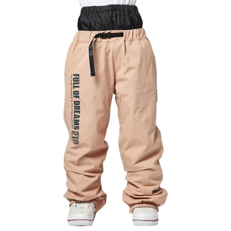 Nima Unisex Snow Pants-PINK (Japanese Brand) High-Waist Jeans