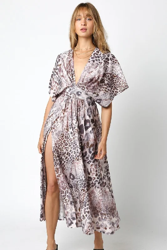 Be Wild Animal Print Vacation Maxi Dress Cozy Ribbed Maxi Dress