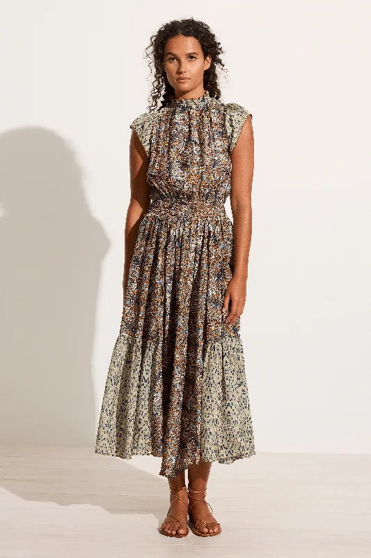 CHUFY Cairo silk maxi dress - FINAL SALE Fashionable Chiffon Tiered Maxi Dress