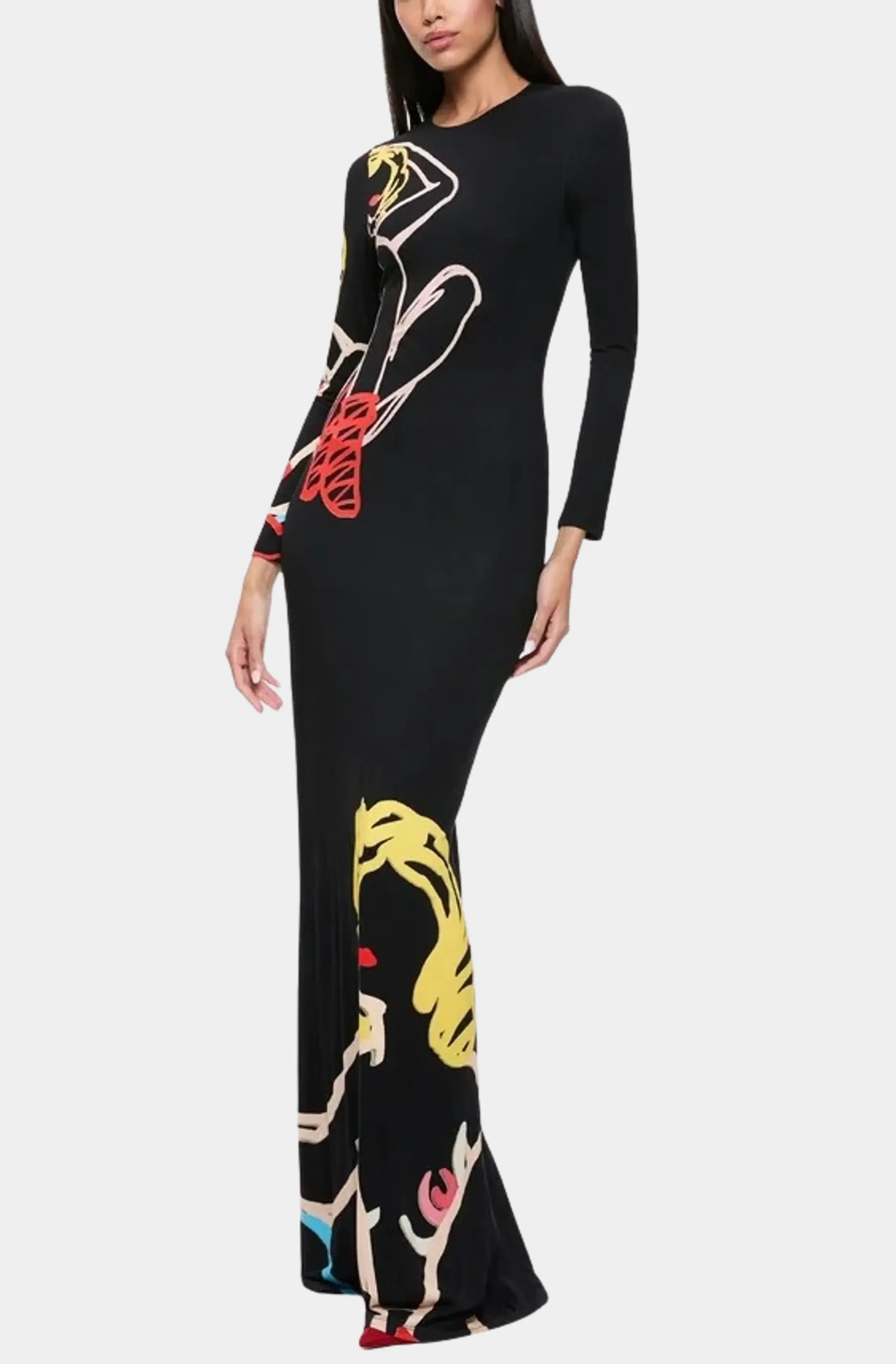 Delora Open Back Crew Neck Maxi Dress Cozy Open-Back Maxi Dress