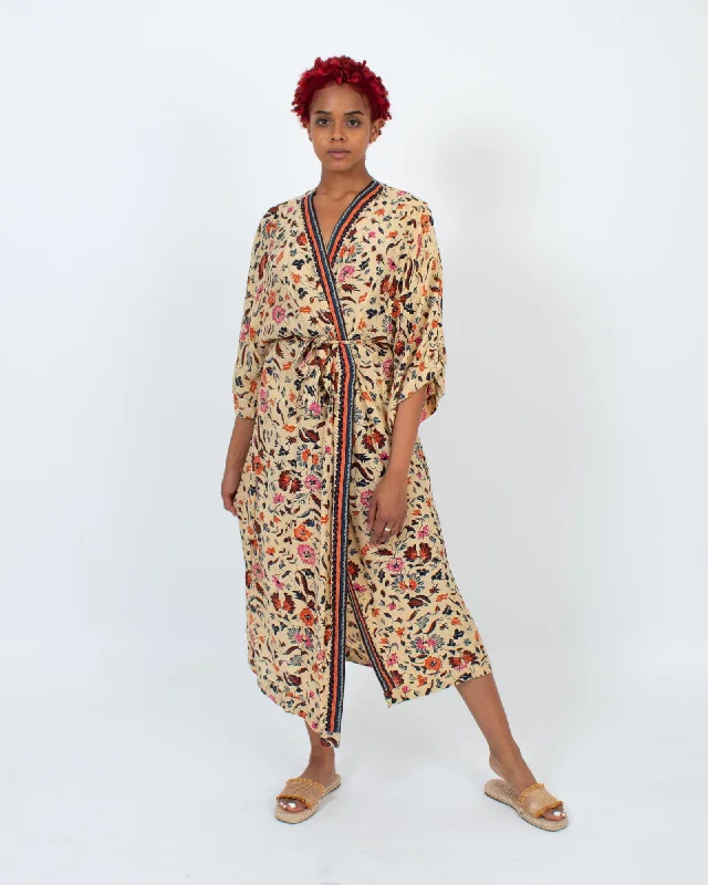 "Georgia Wrap" 3/4 sleeve Maxi Dress Fashionable Sleeveless Maxi Dress