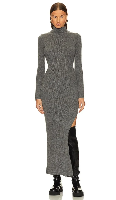 GREY VEN Hayley Maxi Dress in Grey Chic Summer Maxi Dress