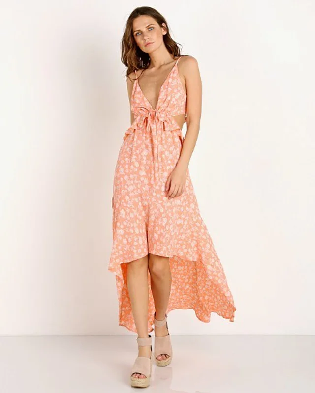 "Jolie" Floral Maxi Dress Fashionable Chiffon Tiered Maxi Dress