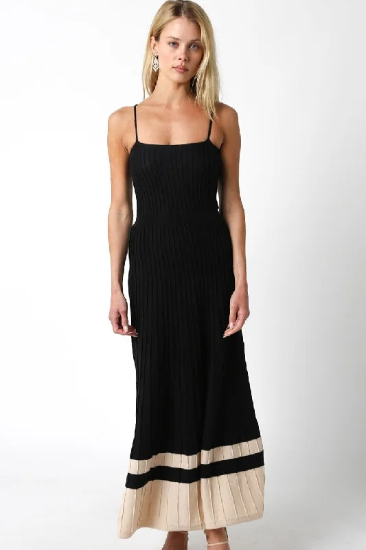 Kenzie Color Block Knit Maxi Dress Elegant Silk Maxi Dress