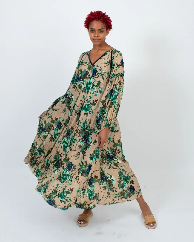 Oversized Maxi Dress Trendy Floral Print Maxi Dress