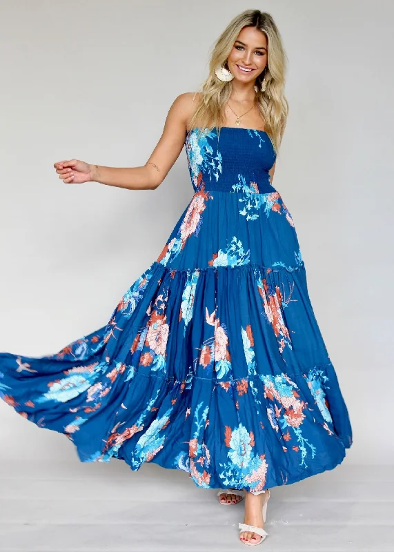 Salsa Strapless Maxi Dress - Carnival Cozy Maxi Dress with Slit