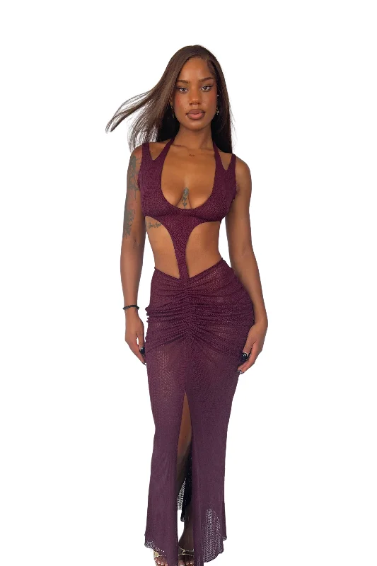 SIRENS BLOOD MAXI DRESS Stylish V-Neck Maxi Dress