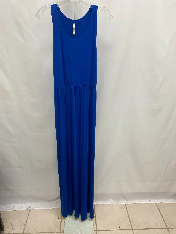 Size XL Blue Maxi Dress Elegant Wraparound Maxi Dress
