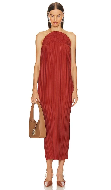 Song of Style Vita Maxi Dress in Rust Chic Button-Up Maxi Dress