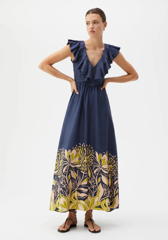 Valencia Maxi Dress_Print Classic Solid Maxi Dress
