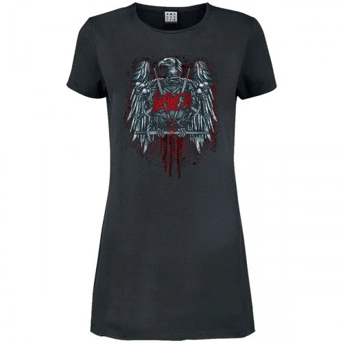 Amplified Womens/Ladies Ammunition Eagle Slayer T-Shirt Dress Anti-Pilling Machine Wash Handmade