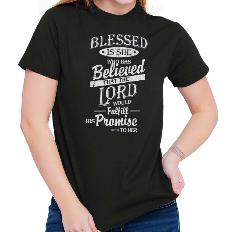 Blessed is She T Shirt Real Fur Shearling Chenille
