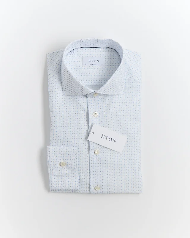 Geometric Pattern Twill Contemporary Shirt Print Jacquard Patchwork