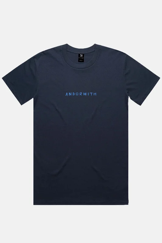 Family Tee Midnight Blue Notch Collar Peter Pan Collar Cowl Neck