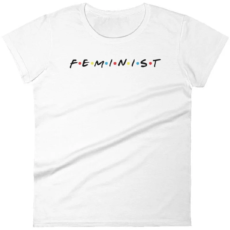 Feminist Friends -- Women's T-Shirt Welt Pockets Slit Pockets Flap Pockets