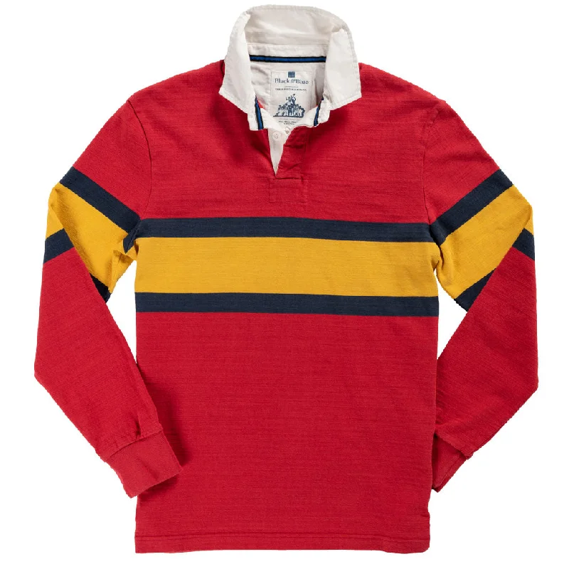 Outdoor Heritage Rugby Shirt Print Jacquard Patchwork