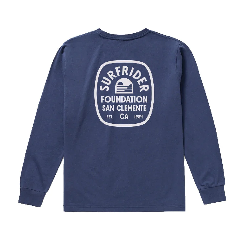 Retro Badge Long Sleeve Tee Oversized T-Shirt Spandex breathable