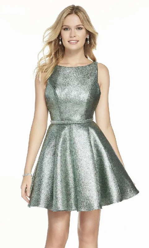 Alyce Paris - Metallic Cocktail Dress With Bow 3917SC