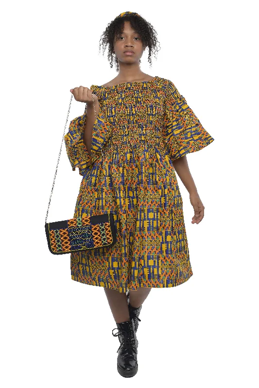 Ankara Short Smocked Dress