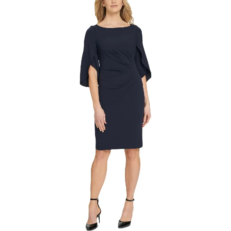 DKNY Womens Formal Tulip Sleeve Sheath Dress