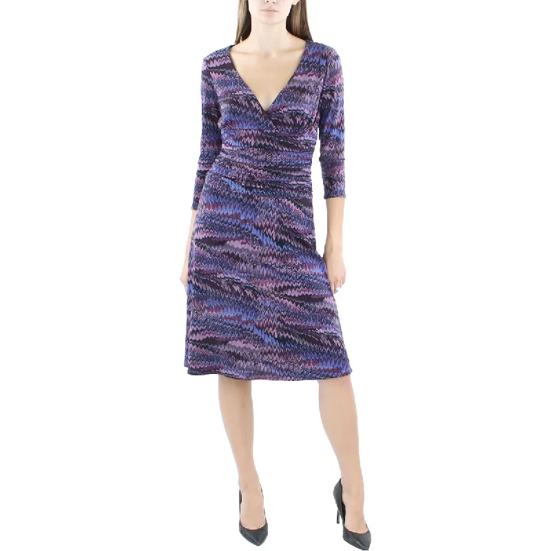 Laundry by Shelli Segal Womens Printed  Wear To Work Dress