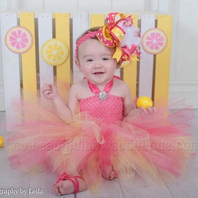Pink Yellow Tutu Dress for Toddler Newborn