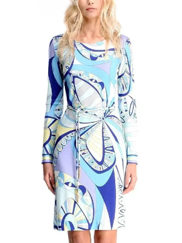 Printed Jersey Day Dress in a Silk Blend