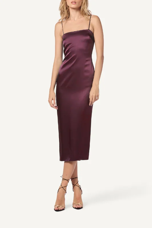 Christy Square Neck Cami Dress | Bordeaux