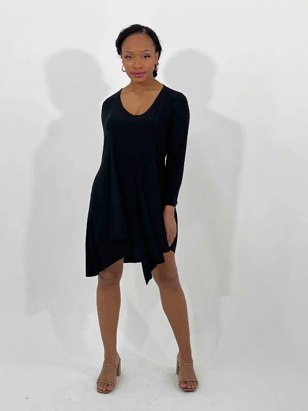 Black Exclusive Mini Dress Elegant Satin Lace Mini Dress