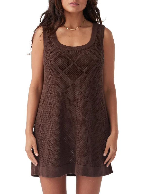 Ezra Mini Dress - Chocolate Cozy Ruched Mini Dress