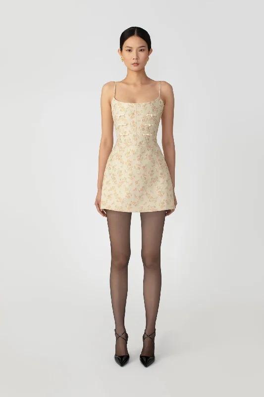 Joey Jacquard Mini Dress Cozy Long Sleeve Mini Dress