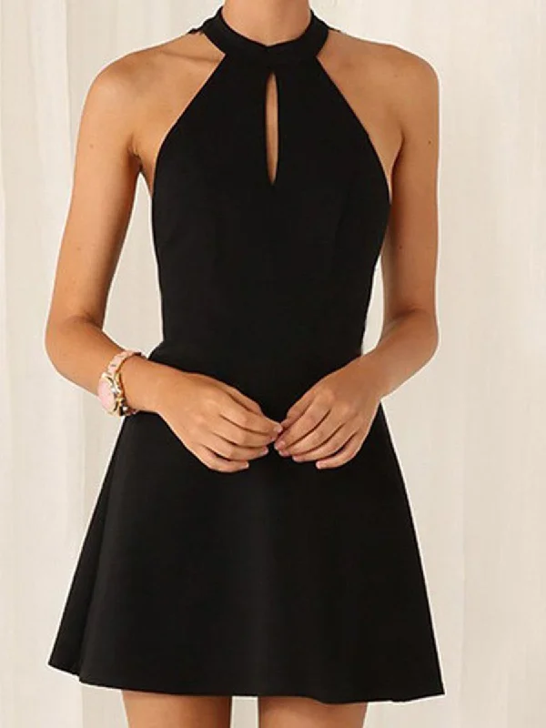 Lace Panel Backless Mini Dress Stylish Summer Mini Dress