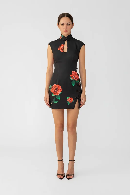 Raya Rosa Mini Dress Cozy Wraparound Mini Dress