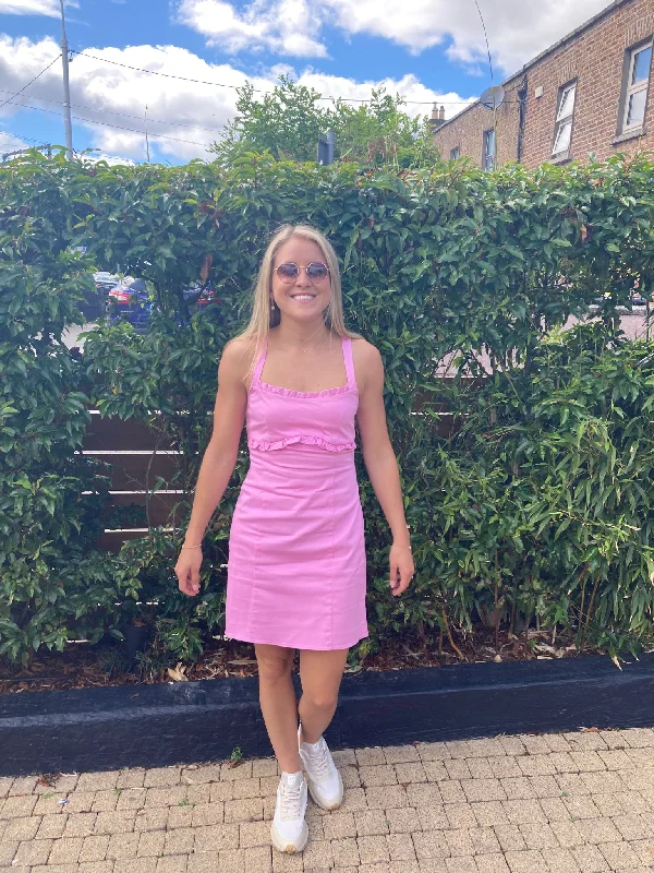 Topshop Pink Mini Dress Fashionable Party Mini Dress