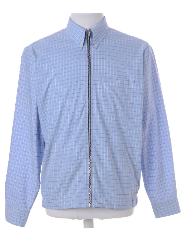 Label Clint Lightweight Checked Bomber Jacket Denim Jacket Leather Jacket Suede Jacket
