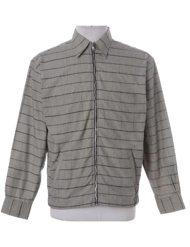 Label Clint Lightweight Checked Bomber Jacket Wool Jacket Cashmere Jacket Tweed Jacket